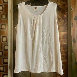 Anne Klein Pleated Front Blouse, Size L